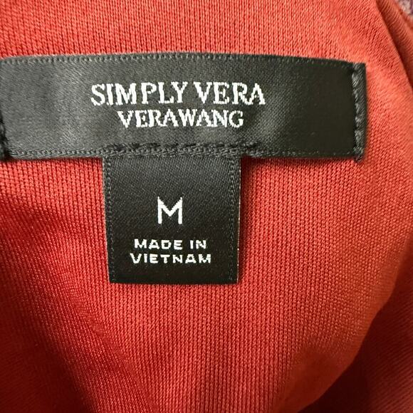 Simply Vera Wang Burnt Orange Floral Maxi Dress Sleeveless Lined Medium Fall - Picture 6 of 9